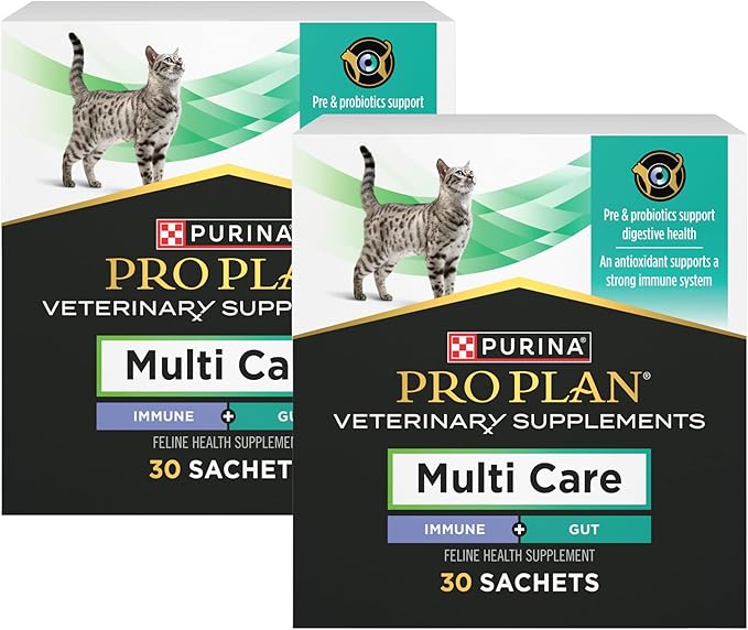 Purina Pro Plan Veterinary Multi Care Feline Cat Supplement 30 ct. Box (Pack of 2)