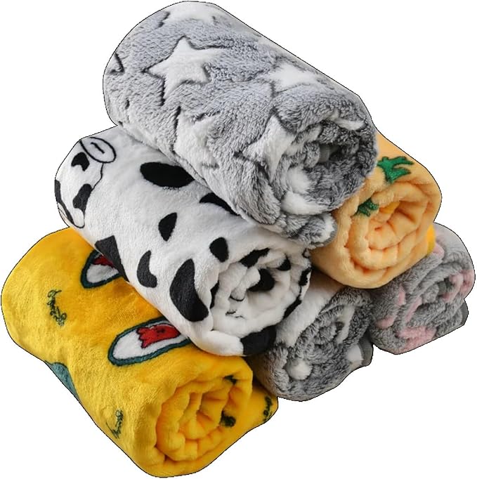 Dog Bed Mat Blanket Soft Cozy Pet Cushion for Small Large Dogs Spring Autumn Warm Travel Mats French Bulldog Chihuahua Supplies (Ball Print,25 x 25cm)