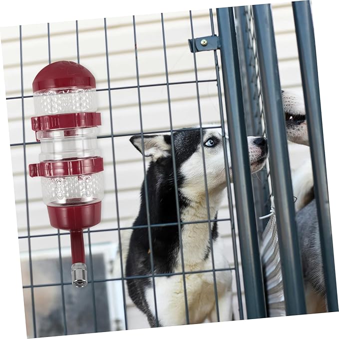 Mikikit 4pcs Cat Water Dispenser Hanging Type Compact Puppy Feeder Dispenser for Dogs Cats Easy Install Pet Waterer with Unique Design for Cages Reduces Spills Keeps Pets Hydrated