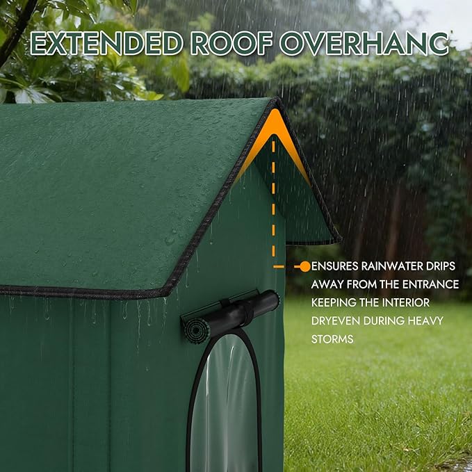 XLarge Heated Cat House for Outside, 3-in-1 Weatherproof Outdoor Cat Houses 100% Weatherproof, Safe Escape Door Cat Shelter with Heater for Feral Barn Cat Kitty-31.1" L*25.6" W*27.9" H