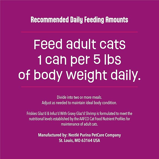 Purina Friskies Glaz’d and Infuz’d with Gravy Glaz’d Shrimp Flavored Wet Food for Cats - 5.5 Ounce (Pack of 24)