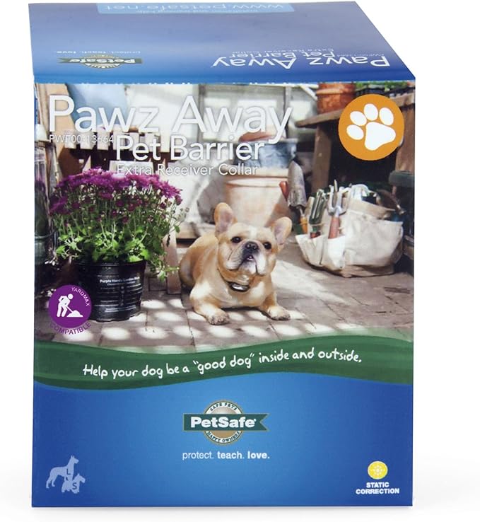 PetSafe Extra Collar Receiver for Pawz Away Outdoor Barrier - Helps Correct Pet Behavior & Manage Boundaries - Progressive Static Correction - Lightweight Waterproof Design - For Pets 5 lbs & Up