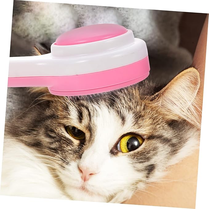Toyvian Multi-function Pet Comb for Cats Dogs Grooming Brush for Long Haired Dogs Easy Hair Removal Portable Comfortable Handle