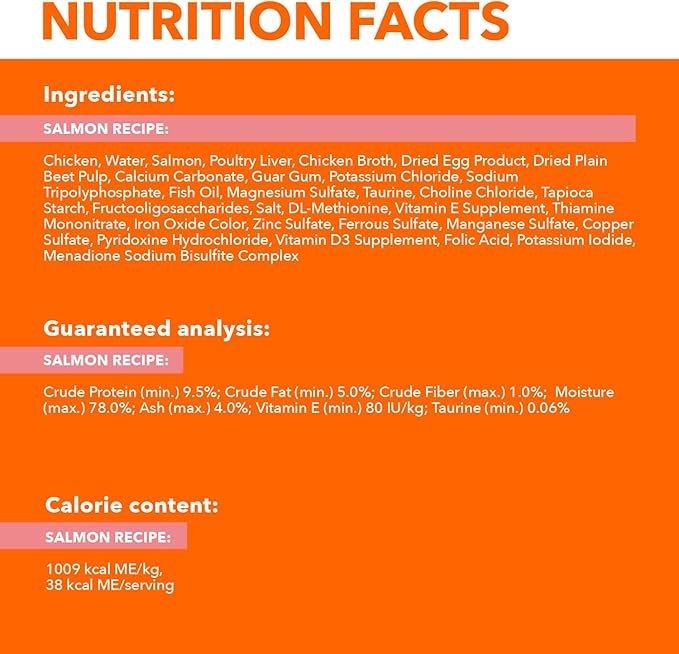 IAMS Perfect Portions Grain Free Wet Cat Food Pate, Healthy Adult Cat Food Wet, Salmon Pate, 2.6 oz. (24 Twin Packs)