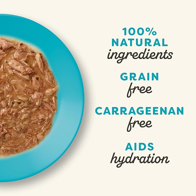 Applaws Natural Wet Cat Food in Gravy, Limited and Natural Ingredients, High Protein with No Artificial Additives, Tuna Fillet in Gravy (12 x 2.47oz Pouches)