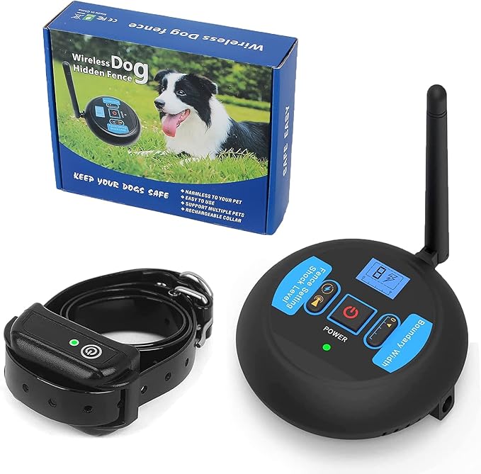Wireless Fence for Dogs - Rechargeable and Waterproof Shock Collar - Electric Pet Fence for Stubborn Dogs - Safe Effective No Randomly Over Correction - Boundary Fence System for All Dogs,for1dogs
