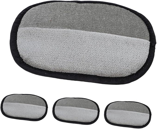 Hemoton 4PCS Pet Hair Removal Gloves Reusable Dual Sided Grooming Tool for Cats Dogs Shedding with Static Prevention for Cleaning Furniture Carpets