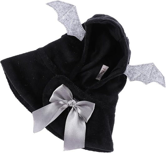 Pet Dog Cloak Cape Hooded Costume Black Cotton Bat Wings Neck 30cm Halloween Christmas Pet Supplies Apparel