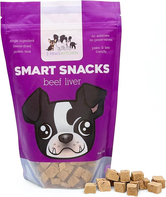 Freeze Dried Beef Liver Treats for Dogs - Healthy, High Protein Dog Snacks - Single Ingredient Liver Treats for Training & Rewards - Made in USA - Premium Freeze Dried Dog Treats