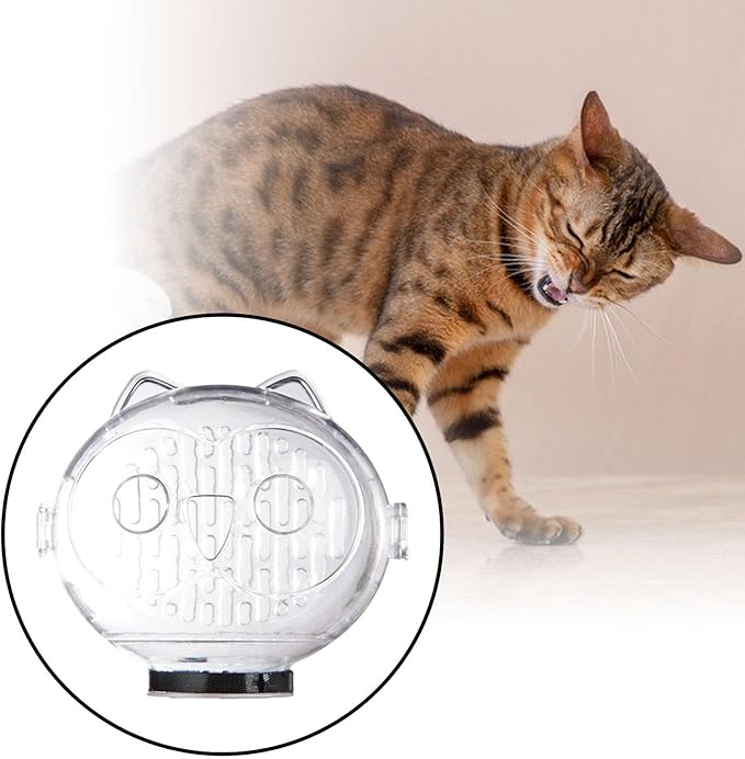 Cat Muzzle Hood Anti Bite Mouth Cover for Nail Trimming & Grooming, TPE Material, Fits .5-5kg Cats (15-22cm Neck)