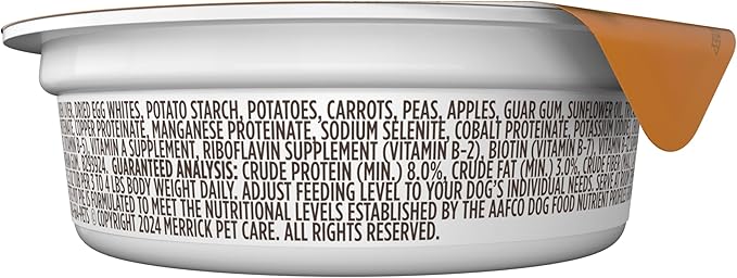 Merrick Lil’ Plates Grain Free And Gluten Free Natural Wet Dog Food For Small Dogs, Soft Petite Pot Pie Recipe - (Pack of 12) 3.5 oz. Tubs