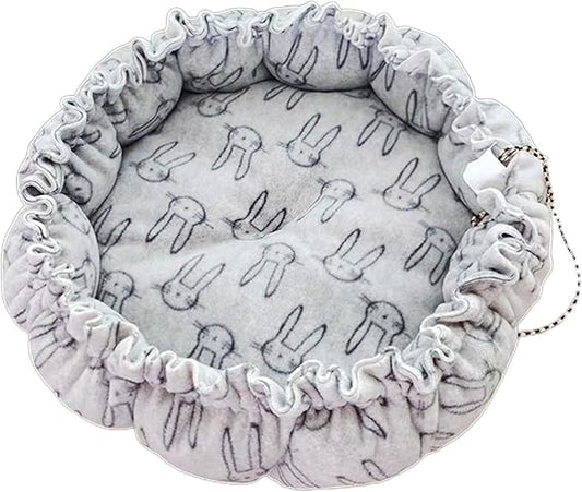 Windproof Warm Pet Bed House Drawstring Design Washable Soft Cushions Kennel for Small Dogs Cats Pet Supplies Dog Sleeping Outside Dog Sleeping Indoor