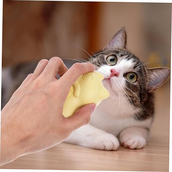 Milisten Rechargeable Cat Steam Brush 3-in-1 Cat Grooming Brush for Shedding Detangling Bathing with Ergonomic Handle and Quick Release Button