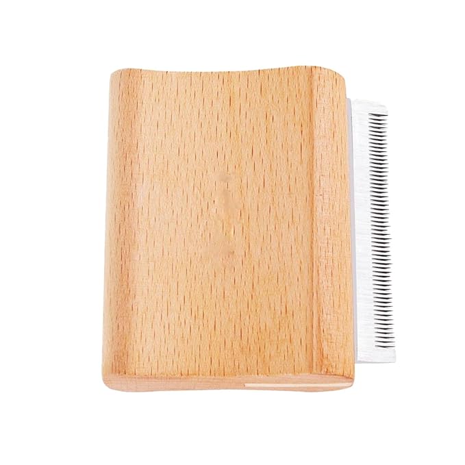 Dog Brush for Shedding, Pet Hair Removal Tool, Cat Grooming Supplies, Wooden Handle Pet Shedding Comb Combs for Dogs, Cats & Horses (Small)