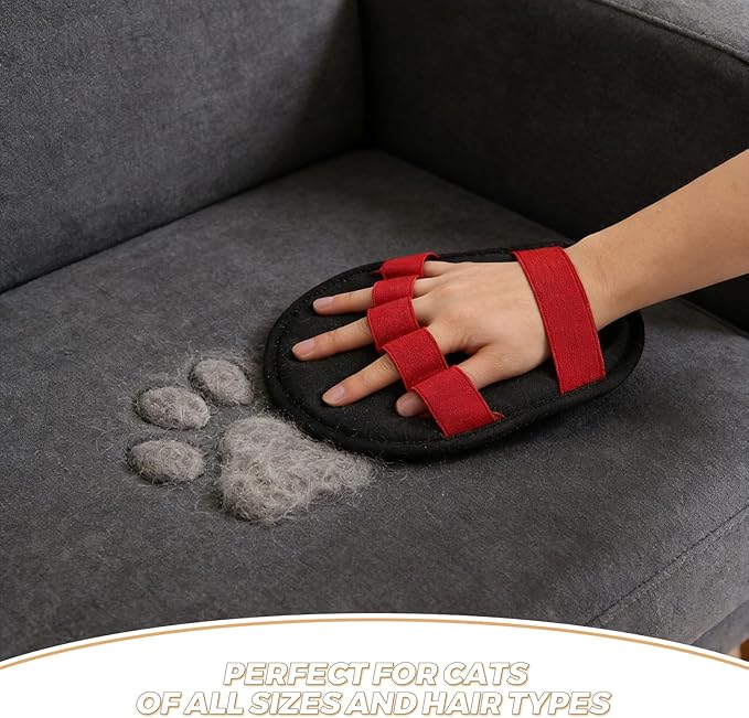 Pet Hair Catcher Gloves: Static Removal Pet Hair Cleaning Glove - ABS Grooming Mitten Reusable for Shedding Bathing & Cleaning Supplies