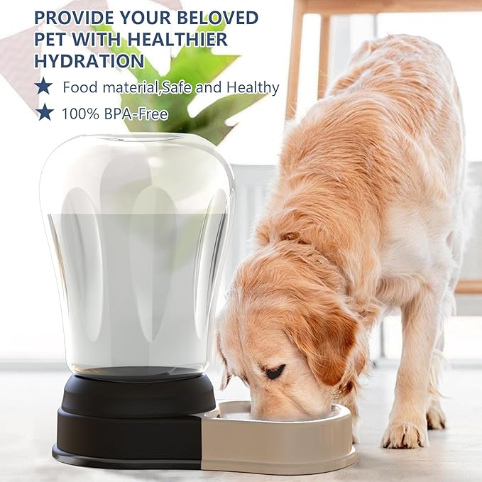 6 Liter Automatic Dog Water Bowl Dispenser, Large Capacity Dogs/Cats Water Feeder, BPA-Free, 6 Liter Black