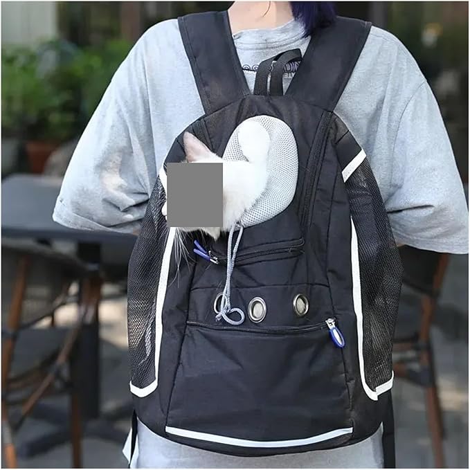 Pet Bag，Compatible for Backpack Portable Travel Breathable Outdoor Carrying Supplies(Gray)