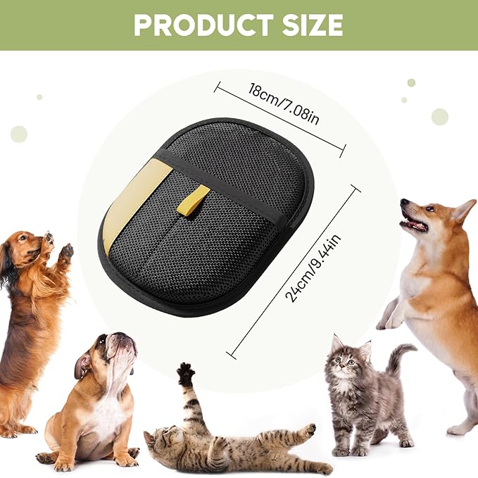 Pet Hair Remover Gloves, 2025 Upgrade Reusable Electrostatic Glove for Cat & Dog Hair Remover Mitt for Couch Furniture Carpet Car Seat Pet Grooming Gloves (1)