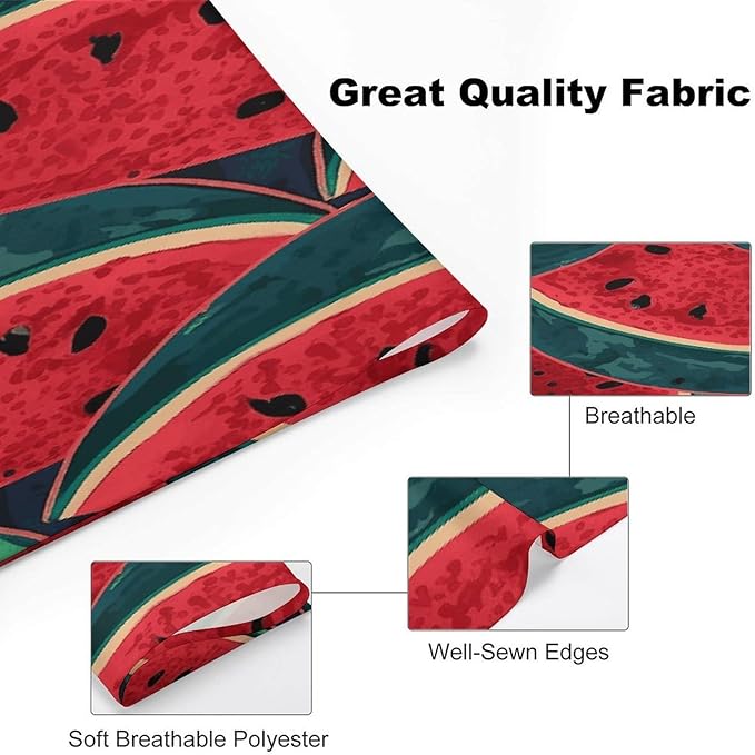 Dog Bandana Spring Pet Scarf Adjustable Triangle Red Watermelon Printing Dog Bib Washable Polyester Puppy Bandana for Small Medium Large Dogs Cat Birthday Party Supplies