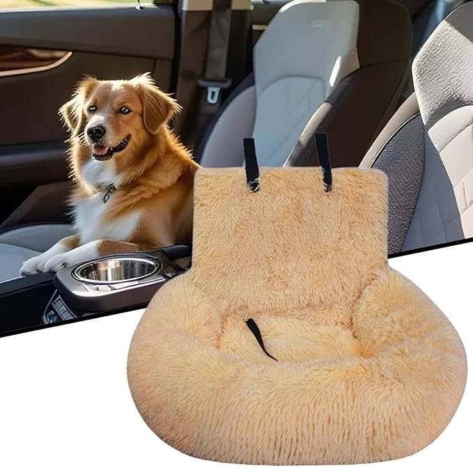 Small Dog Car Seat | Plush Cat Booster Car Seat,Pet Supplies Washable Travel Bed for Medium Small Puppy Kitten Vehicle Traveling Vet Visit Daily Vacations