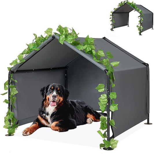 Large Dog Shades for Outside - LitaiL Outdoor Dog Kennel for Small Dogs, 47.2" x 47.2" x 39.4" Outdoors Sun Rain Canopy Pet House, Waterproof Pet Canopy Shelter for Small Animals