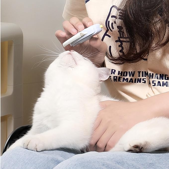 TOYANDONA 2pcs Dematting Comb for Cats and Dogs, Reusable Pet Grooming Brush with Blue Handle, Indoor Hair Remover Suitable for Matted Fur Cleaning and Shedding Control