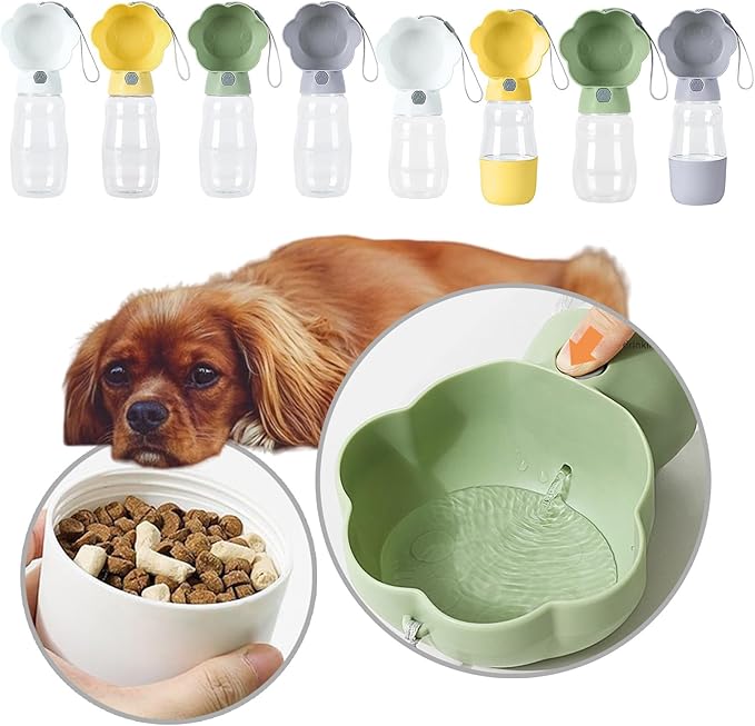 Pet Travel Water Dispenser Food Compartment for Dog Owners Daily Walking Supplies Dog Water Bottle Portable