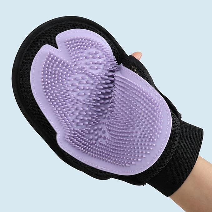 Pet Grooming Gloves, Dog Brush Glove, Soft Comb Design, Combing Mitts to Shedding, Bath Supplies Pet Massaging and Grooming,