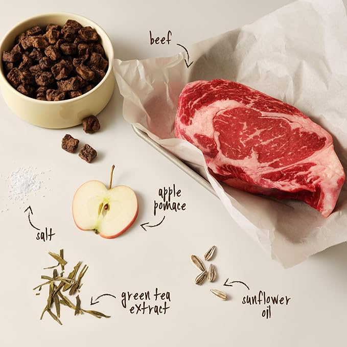 Full Moon Pure Protein Air Dried Dog Food Ranch Raised Beef Recipe 2lb