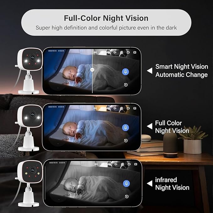 Jennov 2K Security Camera, WiFi Indoor Camera for Home Security, Plug in Powered Pet Cam, Dual-Band (5GHz/2.4GHz), Color Night Vision, 2-Way Audio, Human Motion Detection, IP66 Waterproof Outdoor