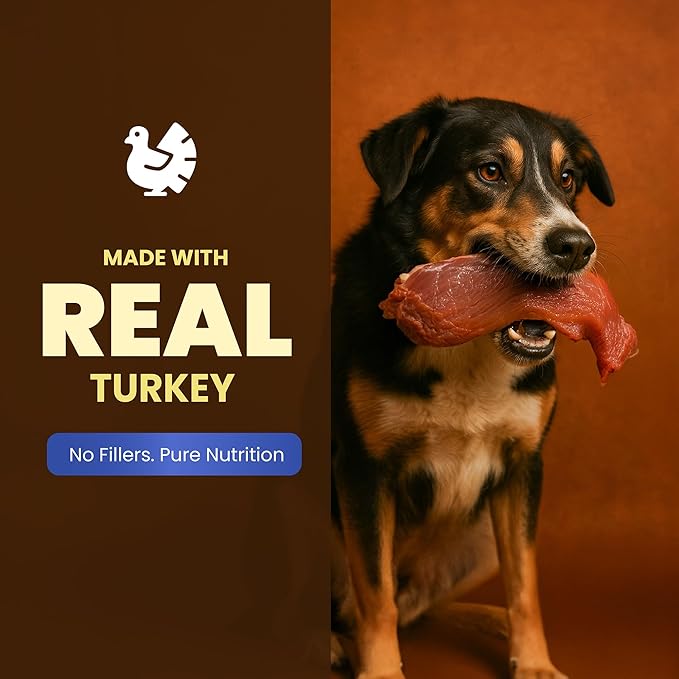 Premier Research Labs Turkey Topper Powder - Dried Dog Food Topper for Pets, Meal Mix Ins for Kibble, Supports Gut & Joint Health, Natural Source of Protein, Fermented, Grain Free, Non GMO - 16 oz