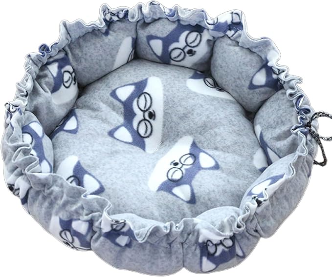 Windproof Warm Pet Bed House Drawstring Design Washable Soft Cushions Kennel for Small Dogs Cats Pet Supplies Houses for Indoor Large Houses for Warm No Heating Pad House Windproof for Winter