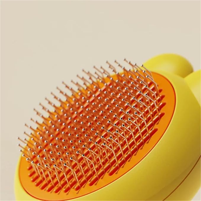 Cat Grooming Comb Set - Self-Cleaning Rabbit Ear Pet Hair Remover Brush for Cats & Small Animals(Blue)