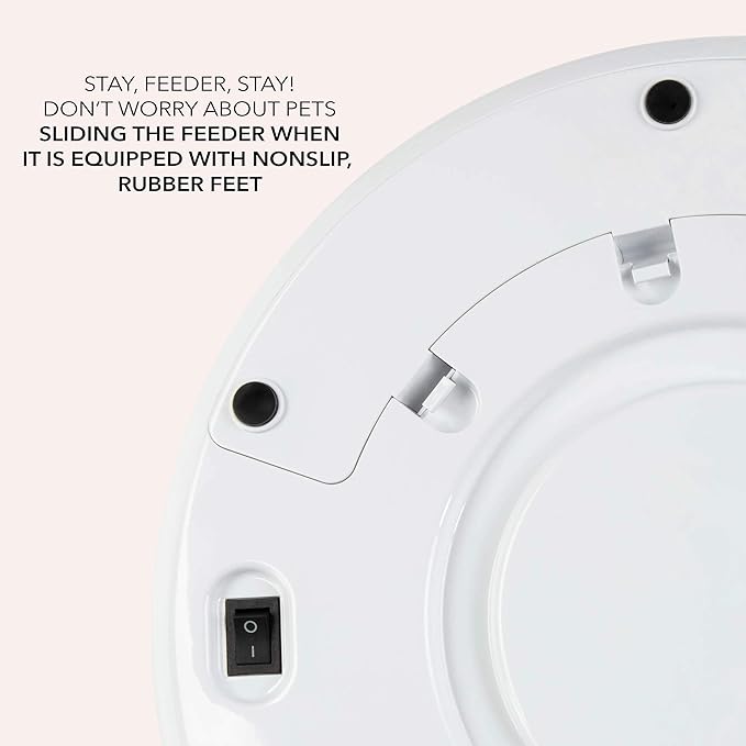 Arf Pets Automatic Pet Feeder, 5 Meal Food Dispenser for Dogs, Cats & Small Animals w/Programmable Timer, Dishwasher-Safe Tray Feeds Wet or Dry Food - (Serves 4 Meals Per Day) Adopter Included