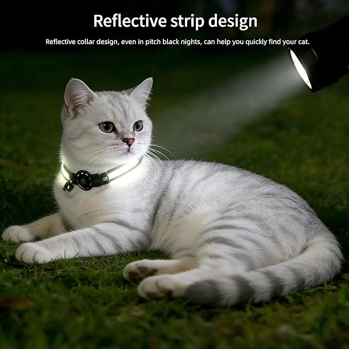GPS Collar for Cats (Android Only) Smart tag,Pet Tracker,Waterproof Compatible with Google Find My,No Monthly Fee,Advanced Tracking Solution Smart Collar for Pet Safety Ideal Small Large Cats