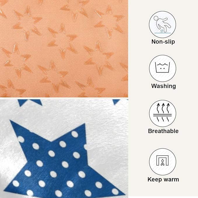 Dog Bed for Crate Washable Pet Sleep Pad, Stars Print Kennel Mat with Non-Slip Bottom, Soft Fluffy Supplies Pet for Dogs and Cats (24x18 inch)