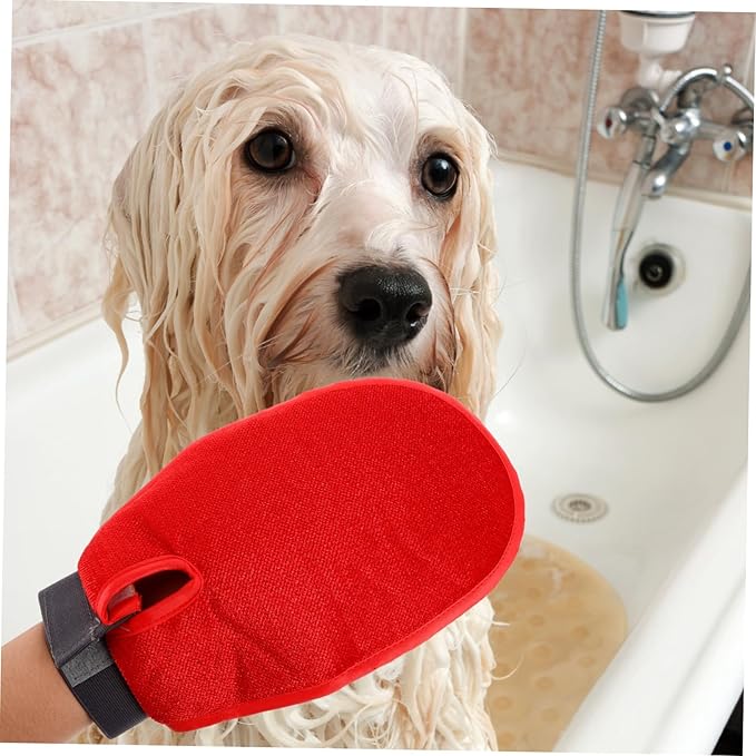 BESPORTBLE Double-Sided Bath Massage Brush for Dogs Cats Pet Grooming Glove Deshedding Harness for Puppies Dogs