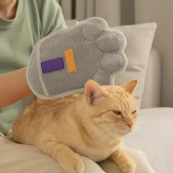 Hair Removal Glove - Static Pet Cleaner, Washable Scrubber for Cat and Dog Hair, Soft Grooming Texture, Pet Cleaning Feature, Perfect for Long Short Coat Couch Carpet Car Seat