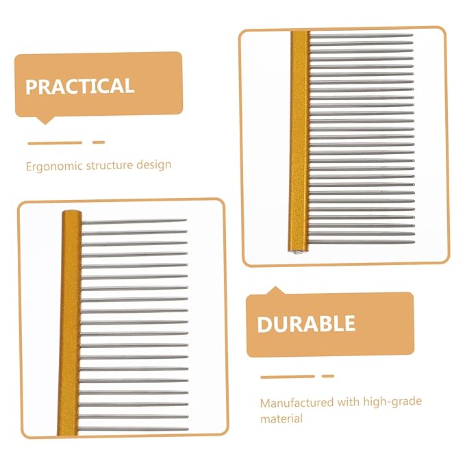 BESPORTBLE Sturdy Dog and Cat Grooming Comb Portable Wear-resistant Easy to Use Material