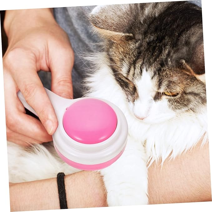 Kisangel Grooming Comb for Cats and Dogs Ergonomic Pet Brush for Removing Loose Hair Lightweight Design for Kittens and Dogs Comfortable Grooming Tool
