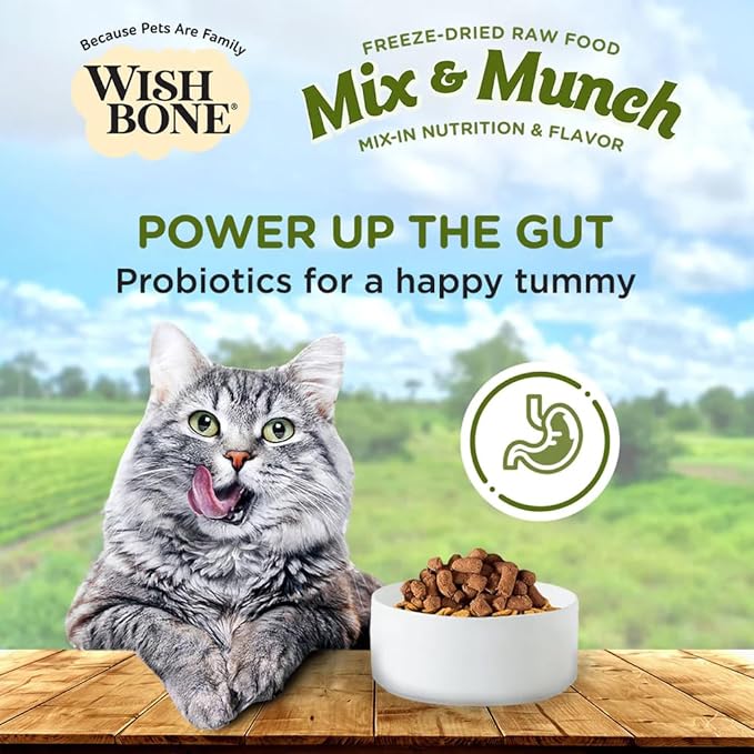 Wishbone Mix & Munch Raw Freeze-Dried Grain-Free Lamb, Goat and Chicken for Cats