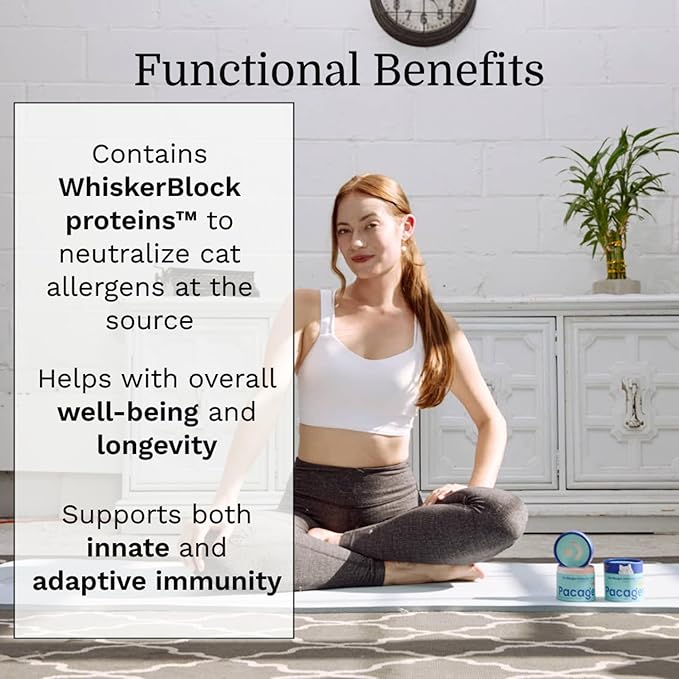Pacagen Cat Allergen Reducing Health Supplement - Supports Lower Allergen Concentrations, Innate & Adaptive Immunity, and Overall Well Being - Two Scoops A Day from A Clearer Day (Chicken)