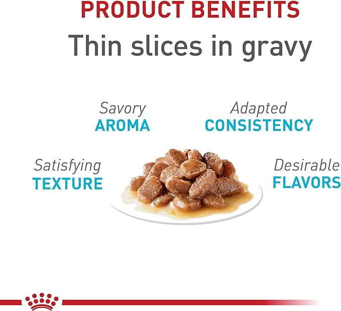 Royal Canin Feline Care Nutrition Urinary Care Adult Thin Slices in Gravy Cat Food, 3 oz (Pack of 6)