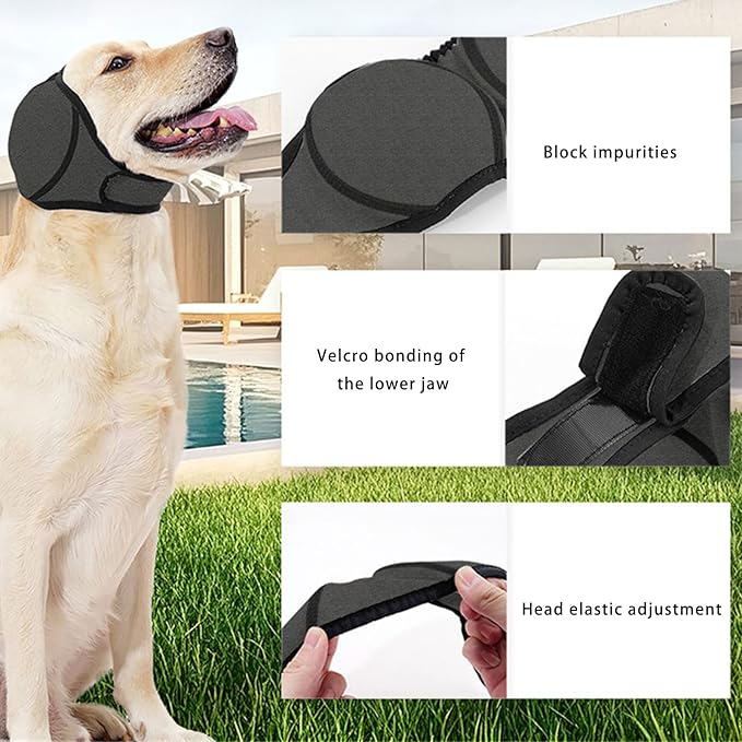 Peiiwdc Dog Ear Covers Earmuffs Hearing Protections for Pet Wrap for Grooming Bathing Blowing Drying Supplies Dog Protections Noise Cancelling