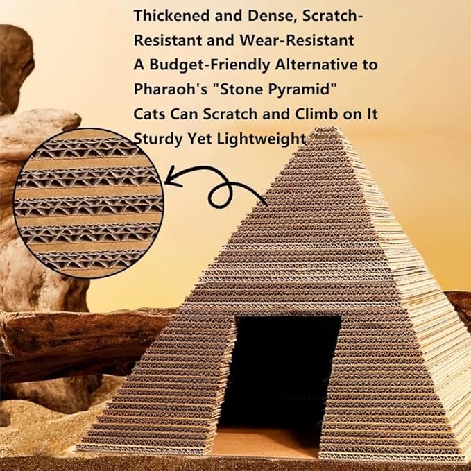 Cat House Pyramid Cat Scratcher Interactive Toy Playhouse for Cats Pet Furniture Cat Bed