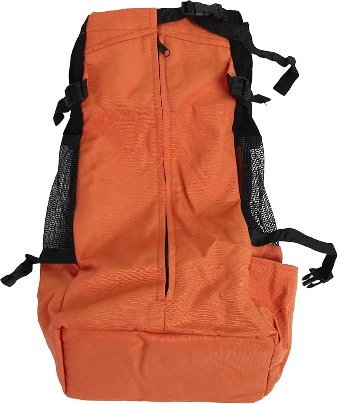 Zerodis Pet Carrier Backpack Front Back with Ventilated Mesh Hands Free for Travel Outdoor Hiking Cycling Cat Dog Supplies (Orange)