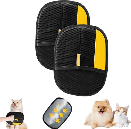 Pet Hair Removal Glove for Cats and Dogs, Pet Hair Remover Electrostatic Gloves, Efficient Electrostatic Pets Hair Remover Grooming Tool Suitable for Sofas, Carpets, Clothes (2 PCS)