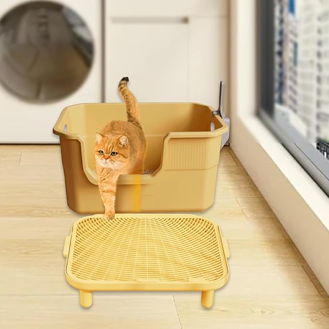 Cat Litter Ramp Trapping Mat Trapper Ramp Mat Step for Indoor Cats Home - Multi-Surface Trapping Mat for Clean Floors- Medium