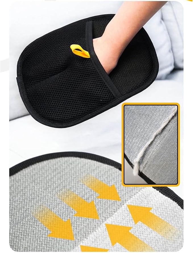 Electrostatic Pet Hair Removal Gloves for Cats, Dogs &Horses, Reusable &Washable for Furniture Couch Carpet Car Seats