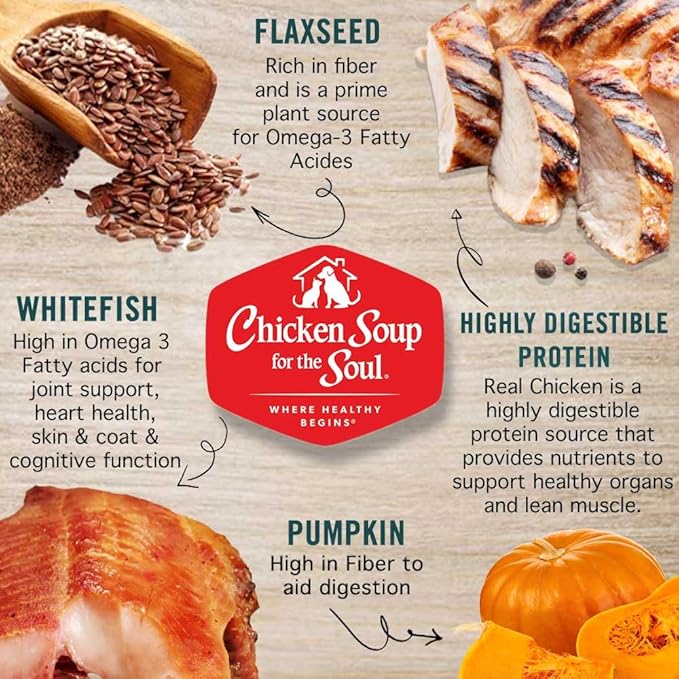 Chicken Soup for The Soul Pet Food Grain-Free Wet All Stages Dog Food, Chicken & Whitefish Pate, 13 Ounce Can (Pack of 12) Soy, Corn & Wheat Free, No Artificial Flavors or Preservatives